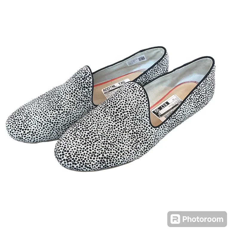 Polkadot Pattern Shoes Flats Toms, Size 12