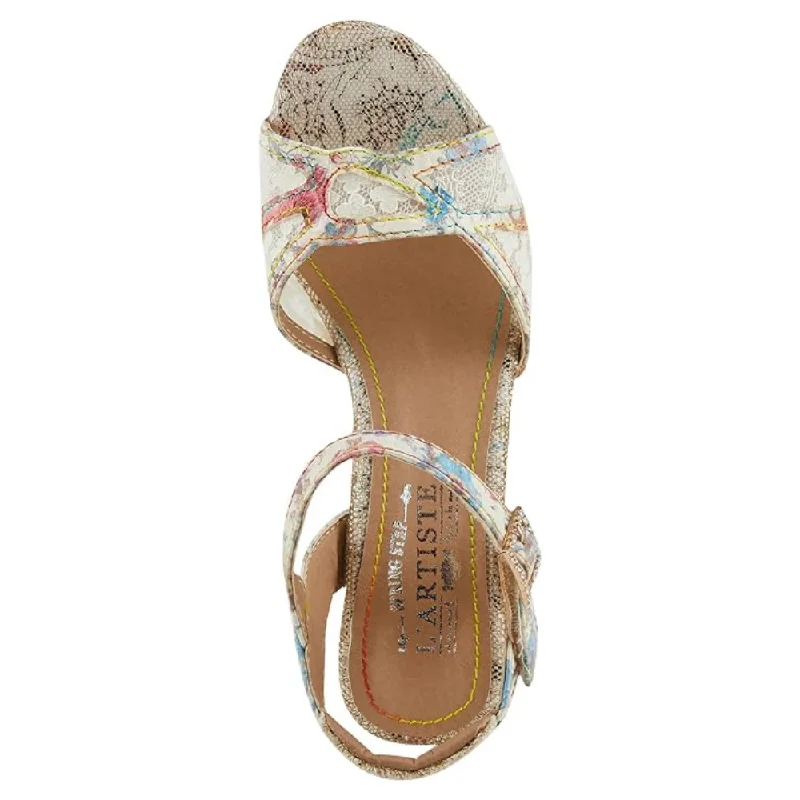 L'Artiste by Spring Step Chatel Beige Multi Leather Sandal (Women's)