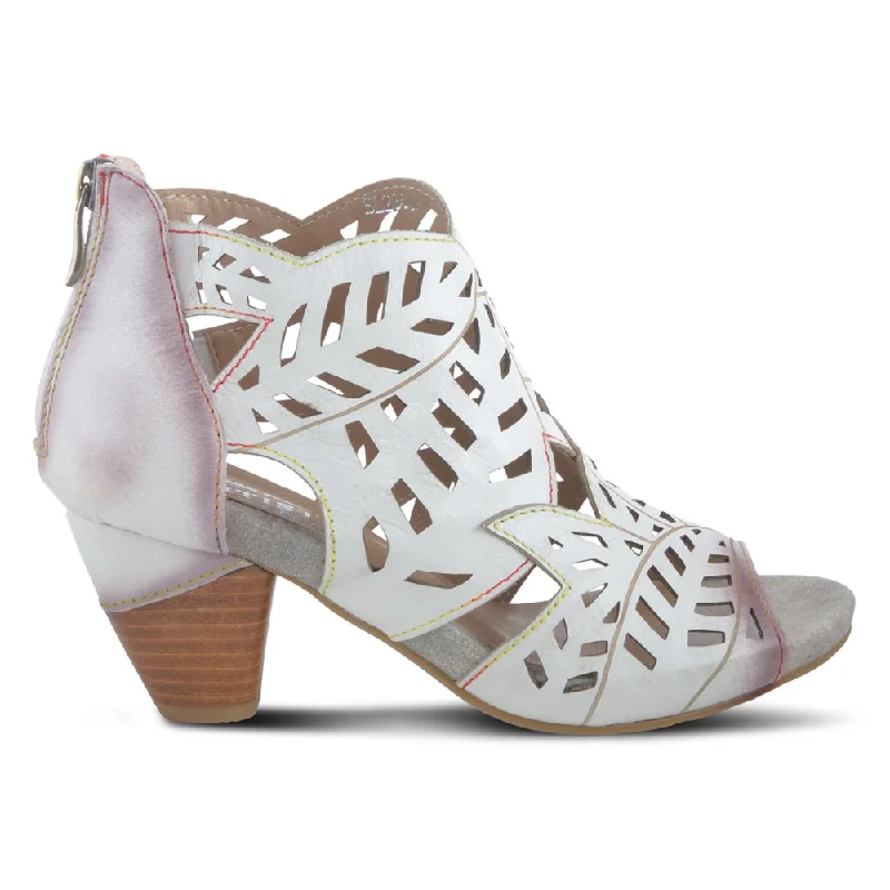 L'Artiste By Spring Step Icon Off White Leather Sandal (Women's)