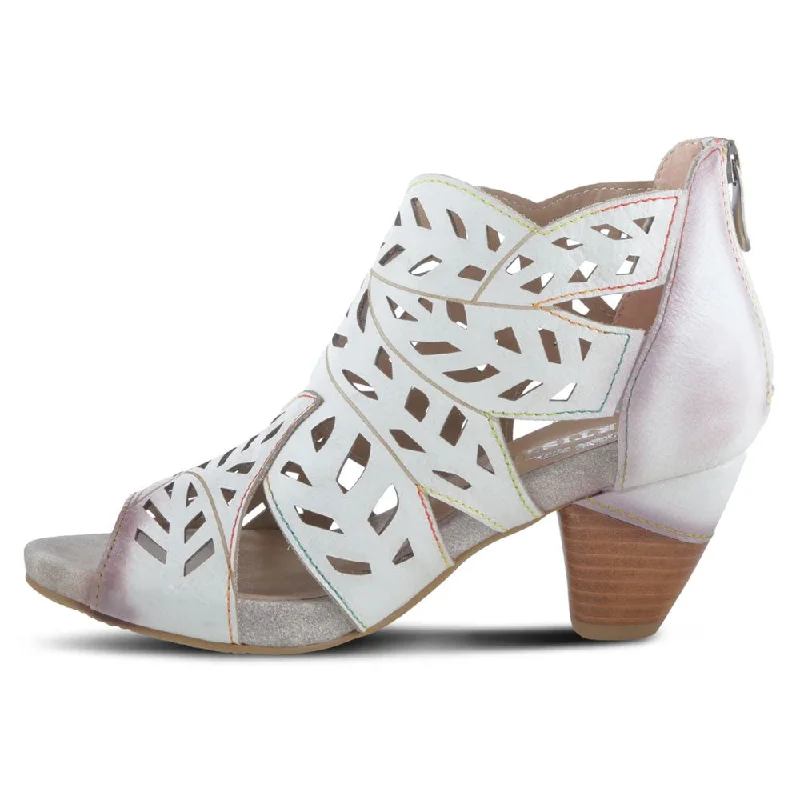 L'Artiste By Spring Step Icon Off White Leather Sandal (Women's)