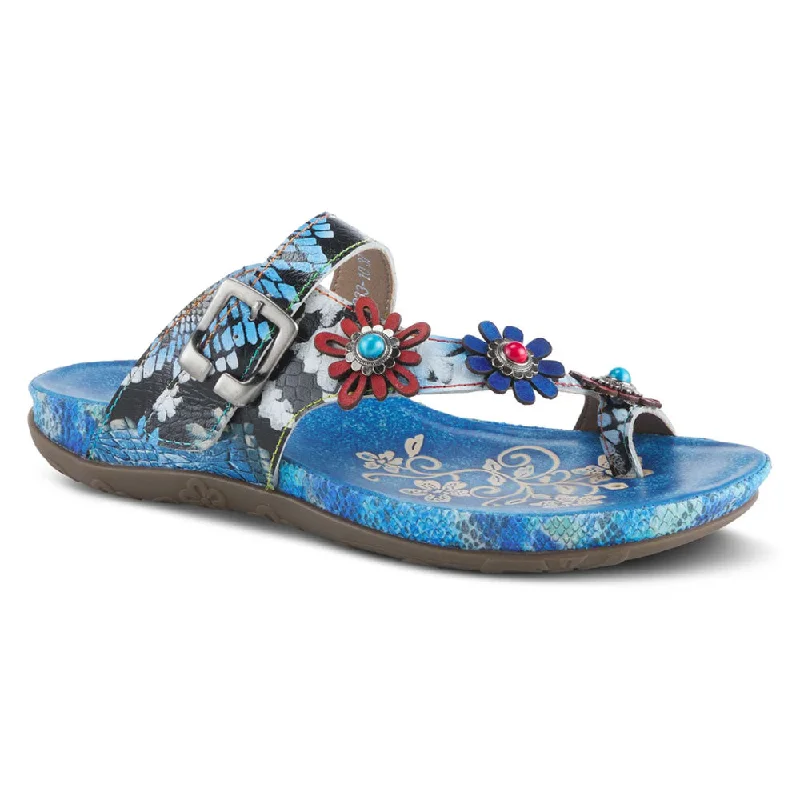 L'Artiste By Spring Step Kindness Sandal Blue Leather (Women's)