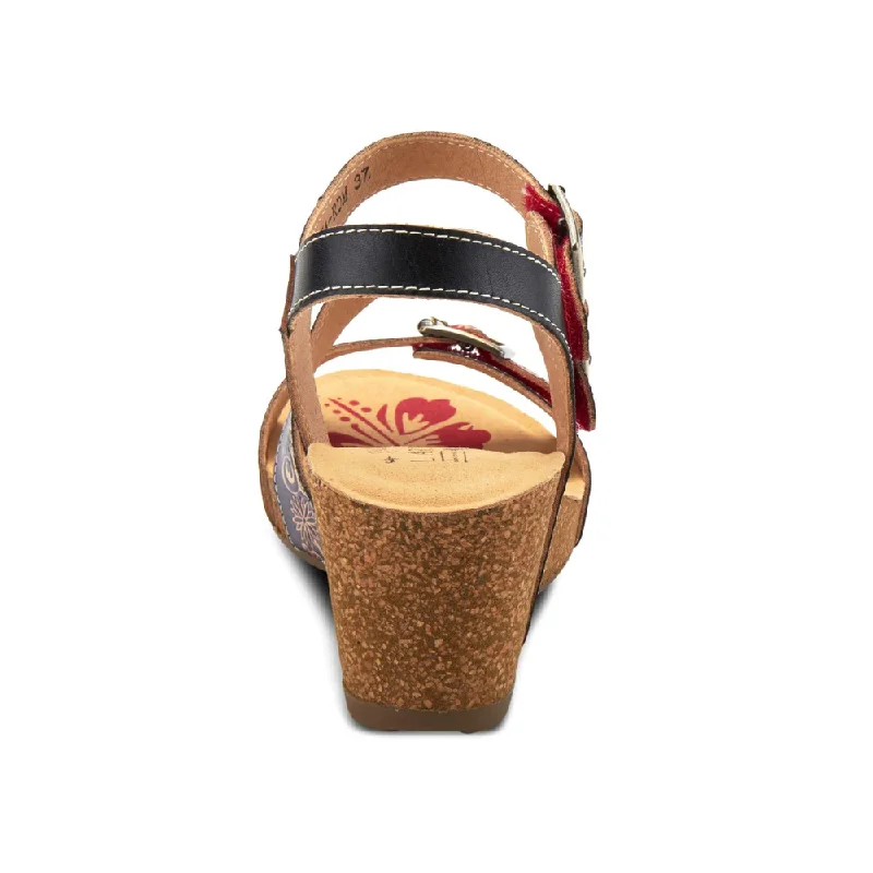 L'Artiste by Spring Step Tanja Red Multi Leather Sandal (Women's)