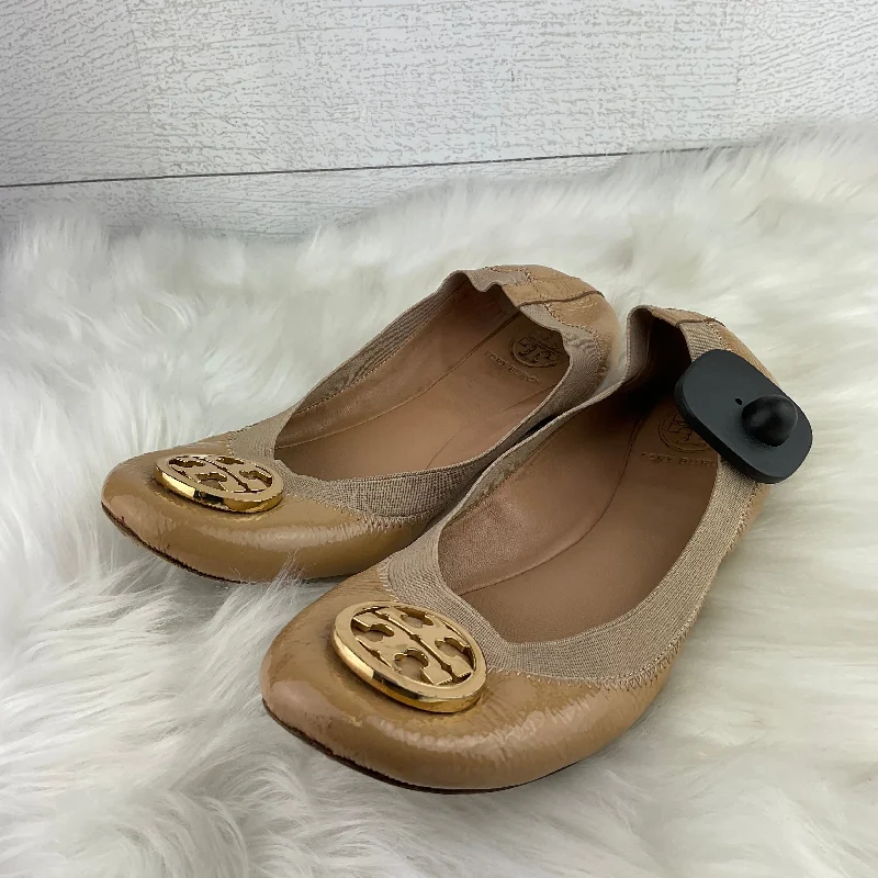 Tan Shoes Flats Tory Burch, Size 7.5