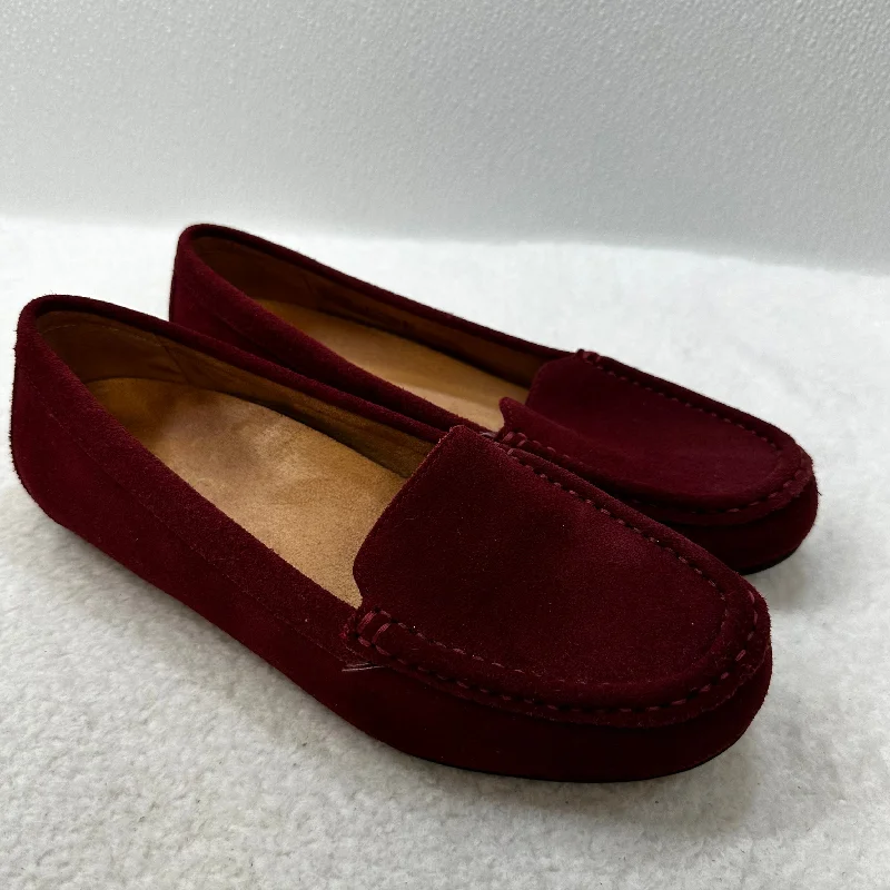 Wine Shoes Flats Loafer Oxford Vionic, Size 8.5