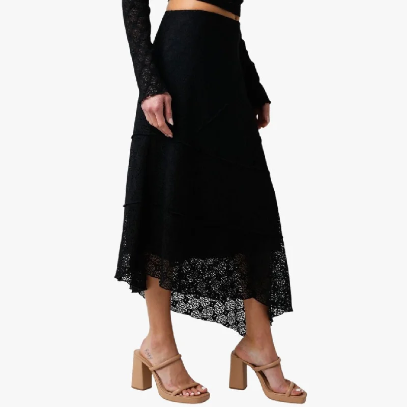 Aria Midi Skirt (Black)