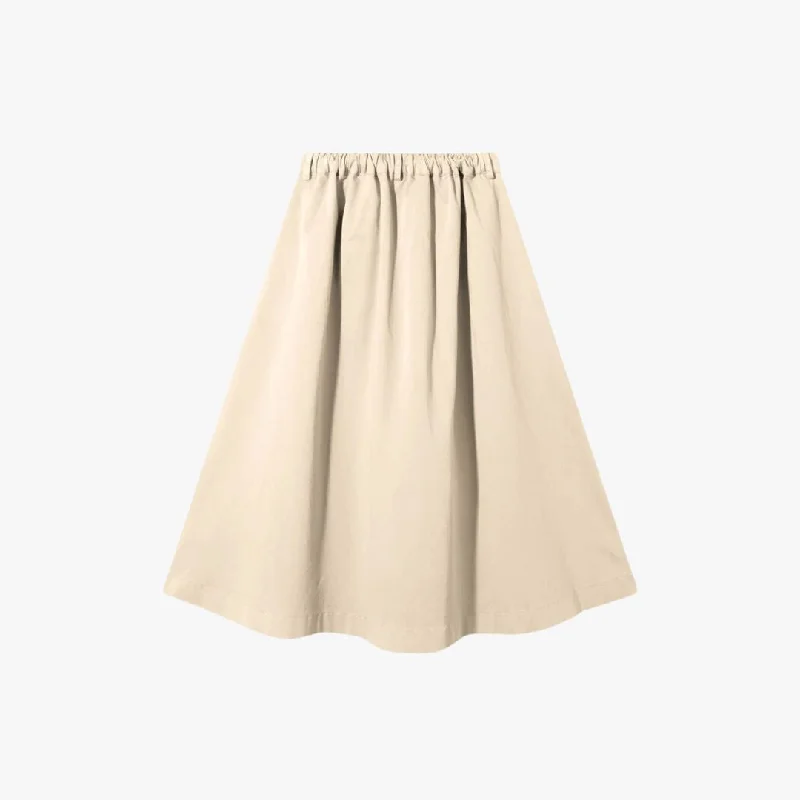 Pen Garment Dyed Twill Skirt (Cream)