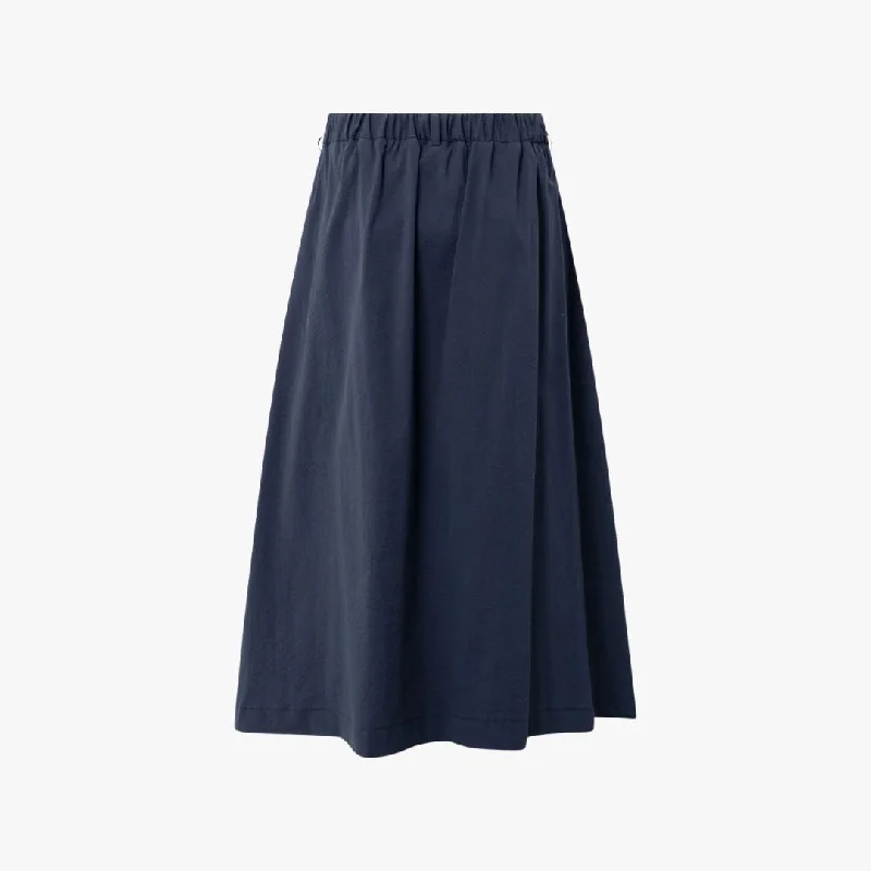 Pen Heavy Seersucker Skirt (Navy)