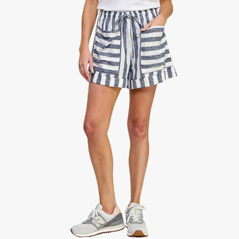 Stripe Shorts (Navy + White)