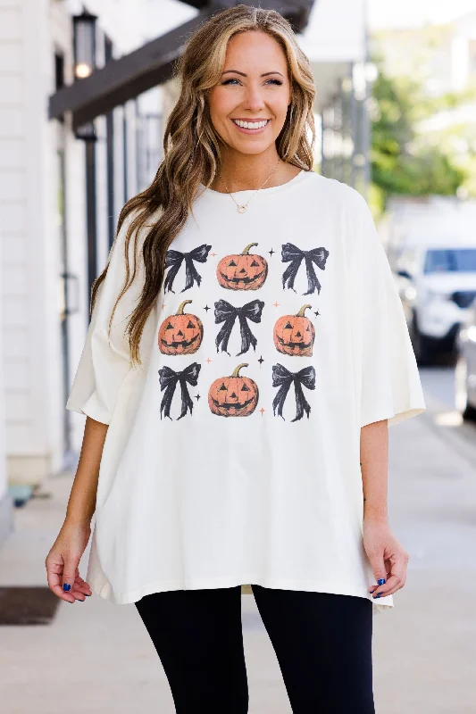 All Hallow's Eve Boyfriend Tee, Ivory