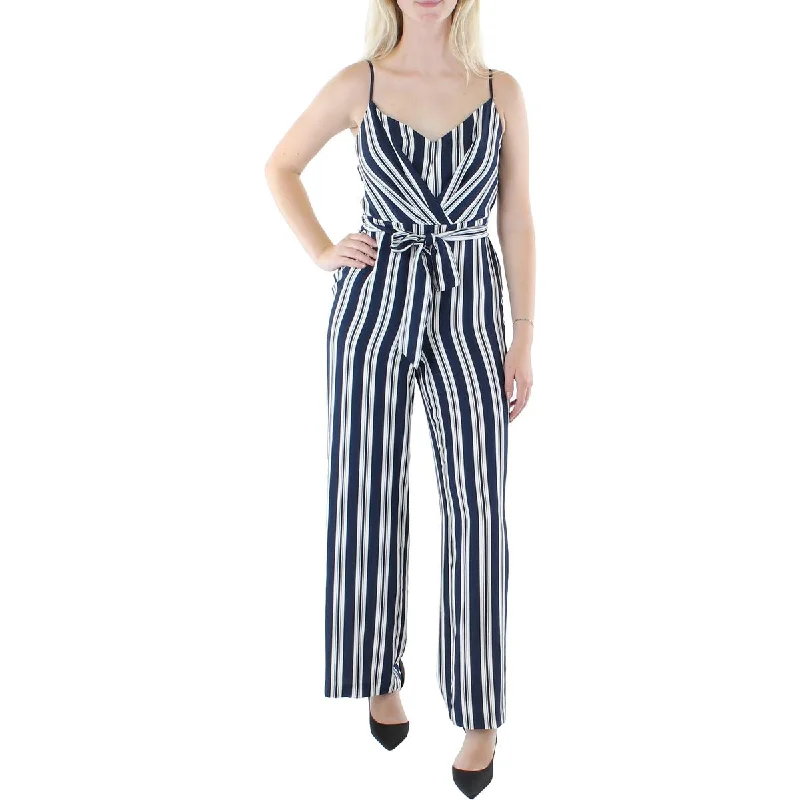 Womens V-Neck Straight Leg Jumpsuit