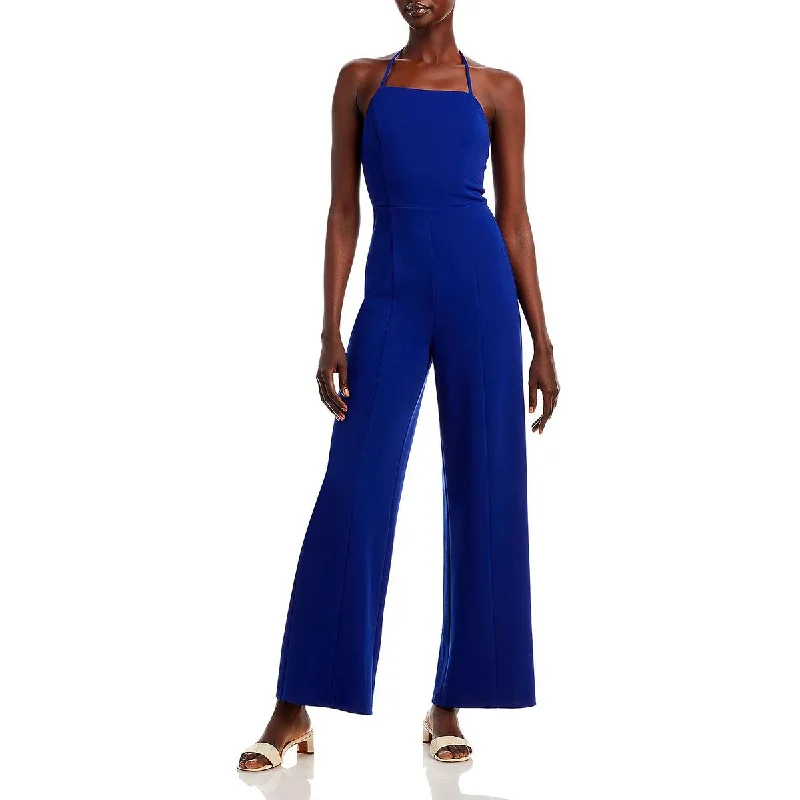 Womens Halter Wide Leg Jumpsuit