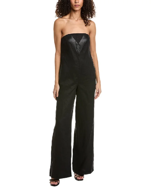 Staud Zelie Linen Jumpsuit