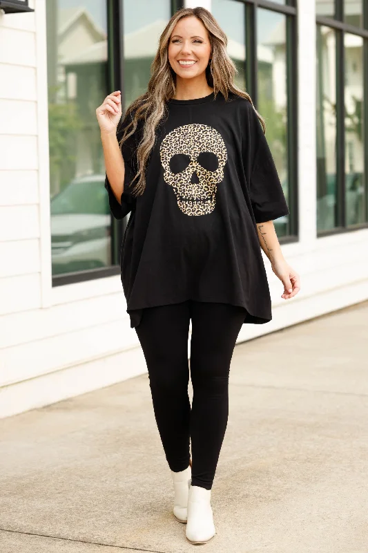 Bone To Be Wild Boyfriend Tee, Black