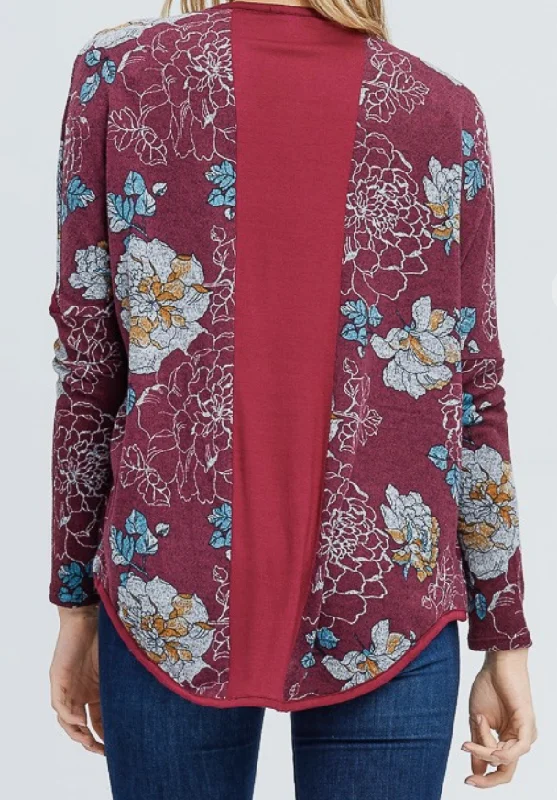 Contract Back Floral Cardigan - 2 Colors