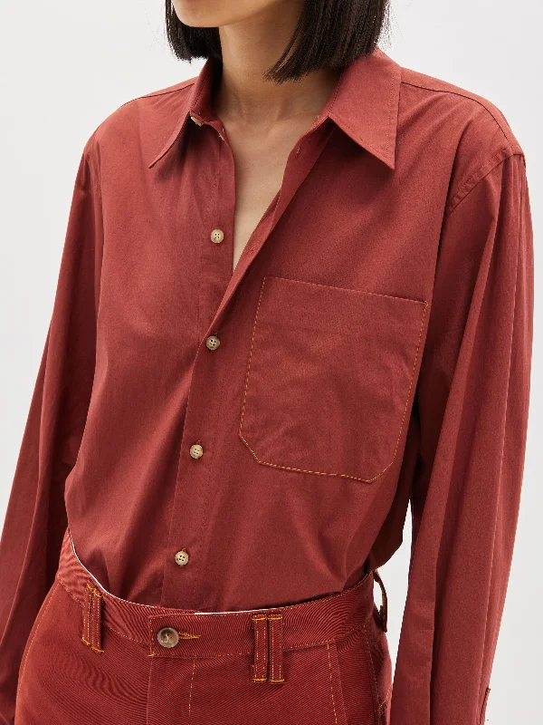 contrast detail dinner shirt