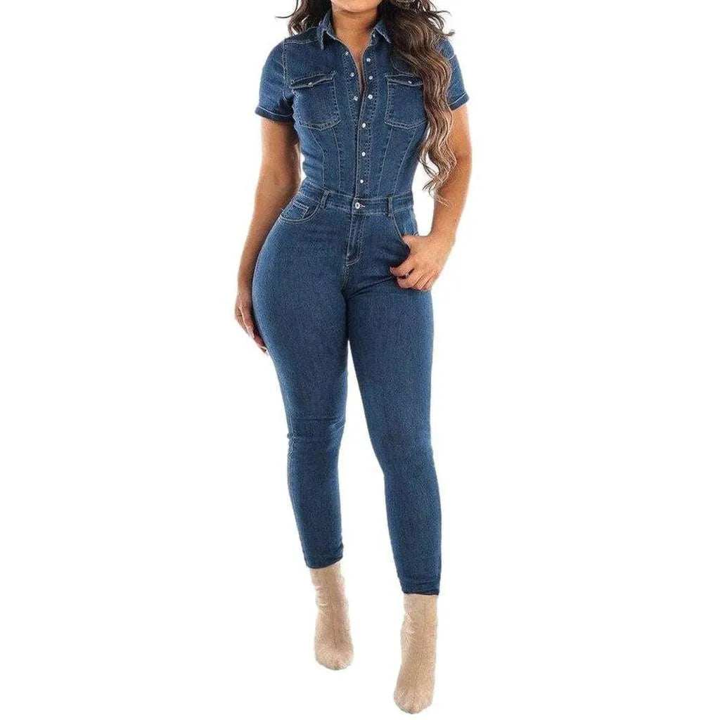 Denim jumpsuit for women