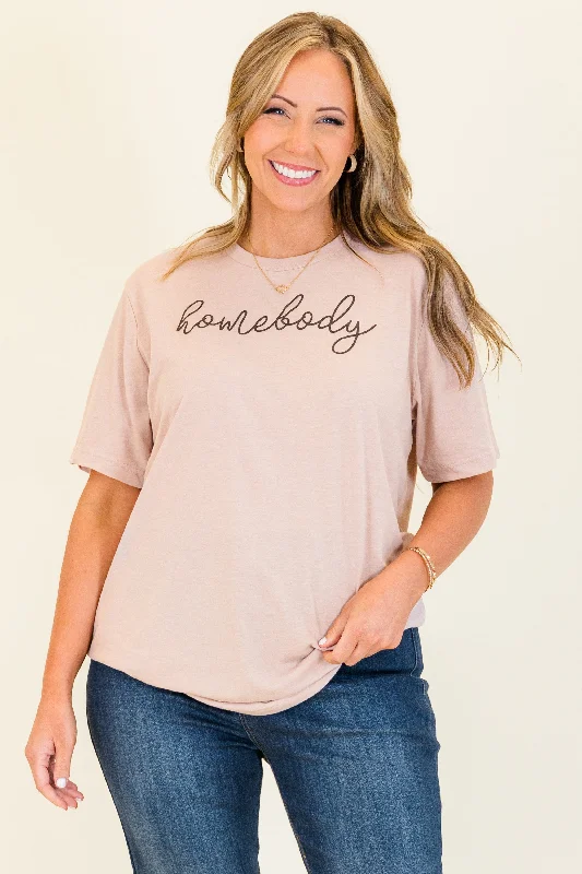 Homebody Tee, Heather Pink Gravel