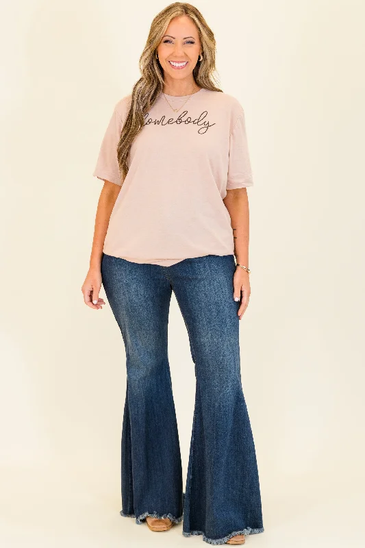 Homebody Tee, Heather Pink Gravel