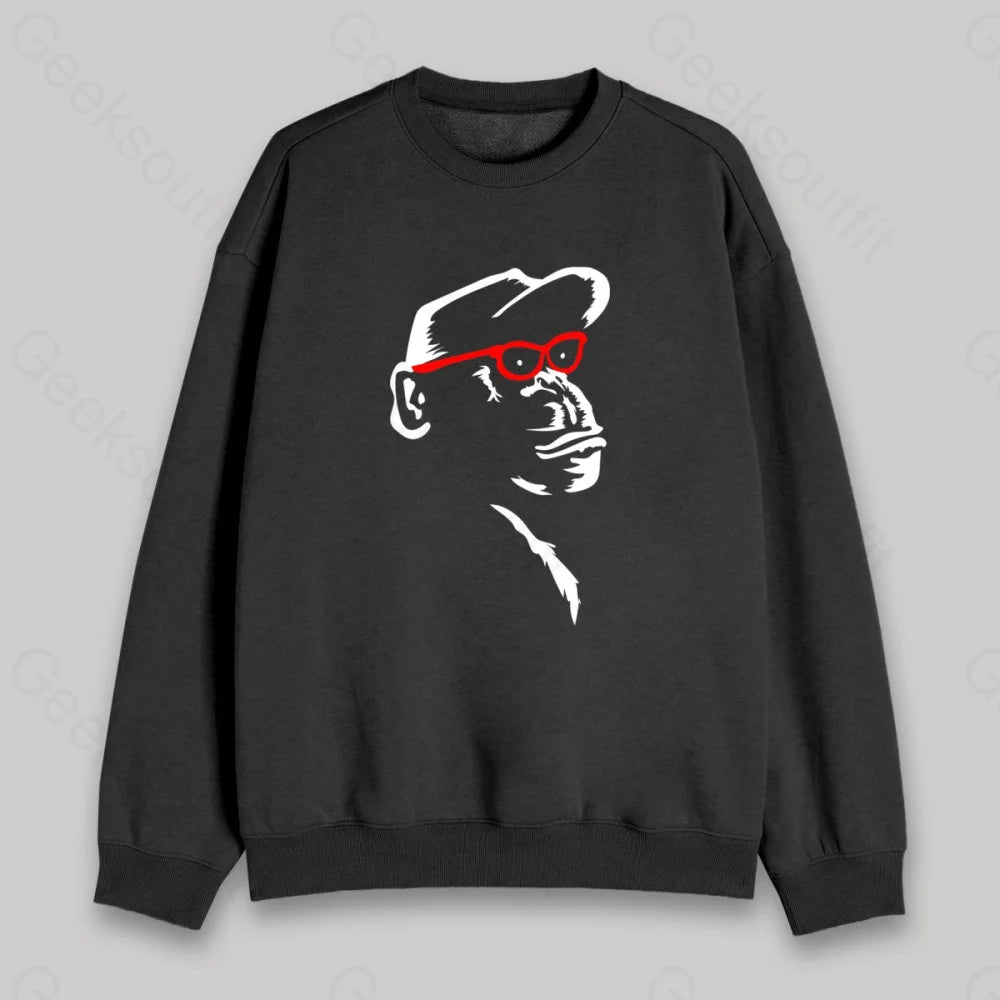 Monkey With Red Glasses Sweatshirt