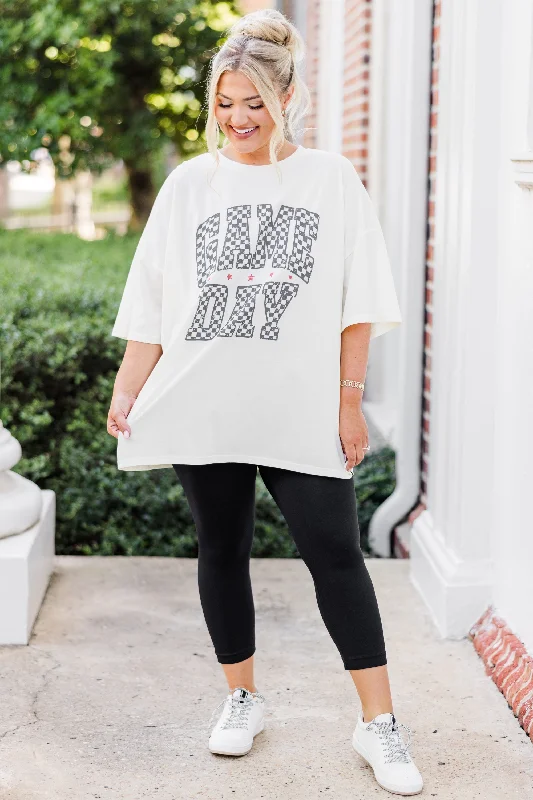 Ready For Game Day Boyfriend Tee, Ivory