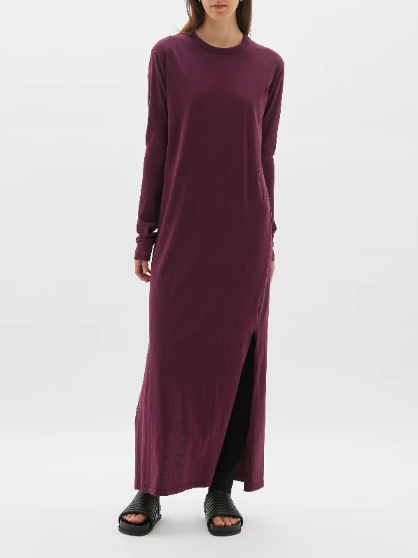 regular longerline long sleeve dress