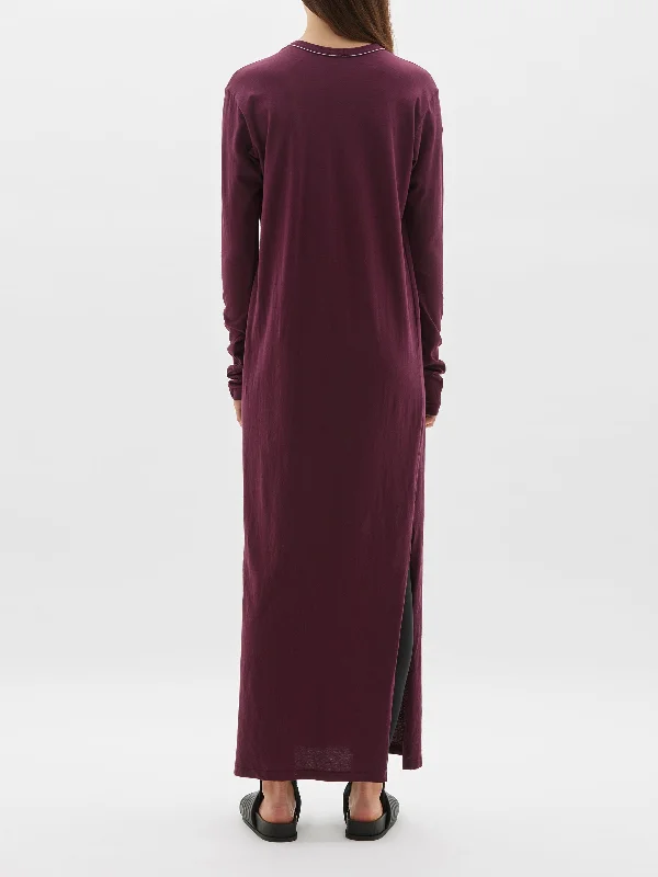 regular longerline long sleeve dress