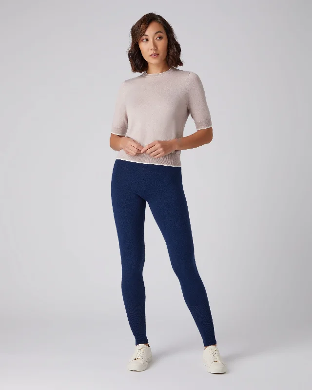 Women's Cashmere Leggings French Blue