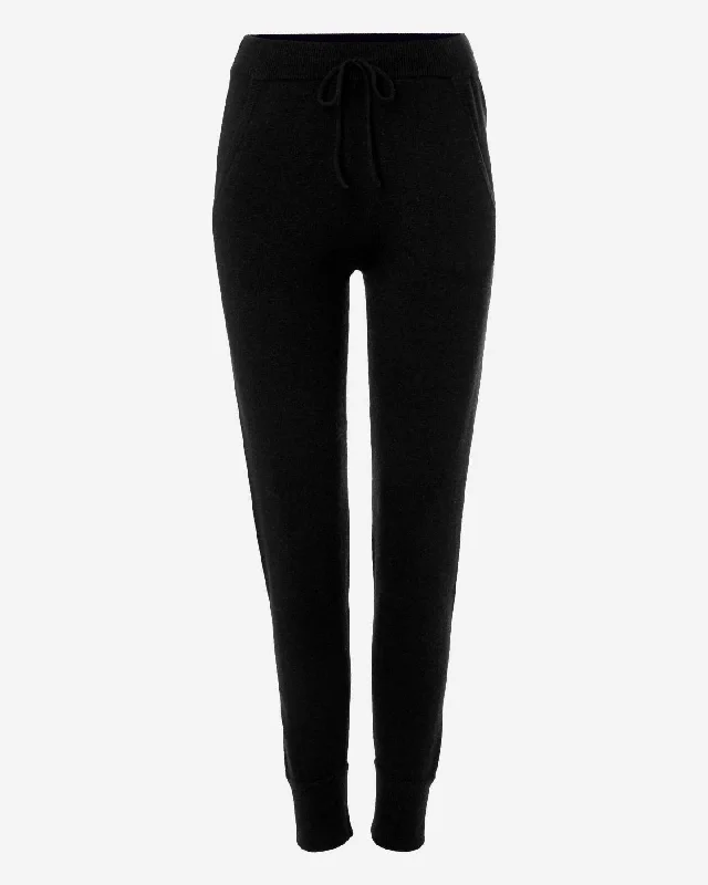 Women's Tabitha Plain Cashmere Lounge Pants Navy Blue