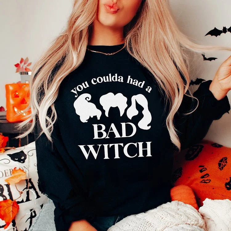 You Coulda Had A Bad Witch Crewneck Sweatshirt