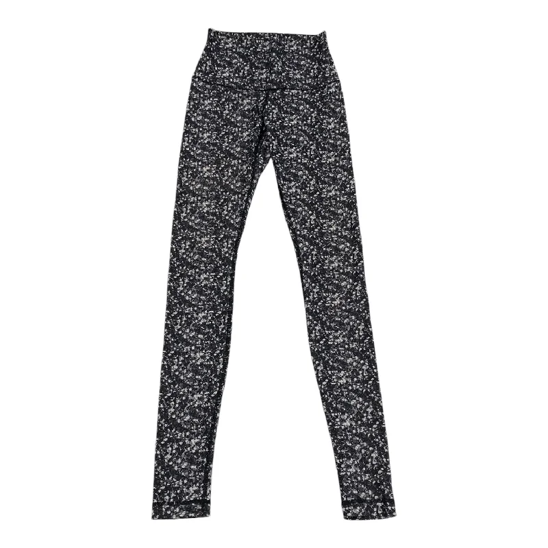 Athletic Leggings By Lululemon In Black & Grey, Size: S