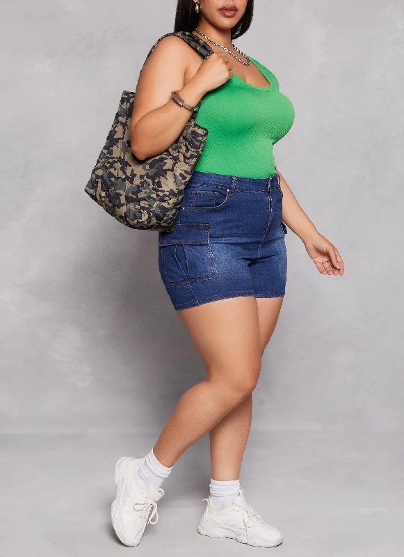 Plus Size Scoop Back Tank Top