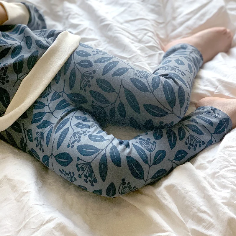 Leggings - Elderberries Night Sky & Slate Blue