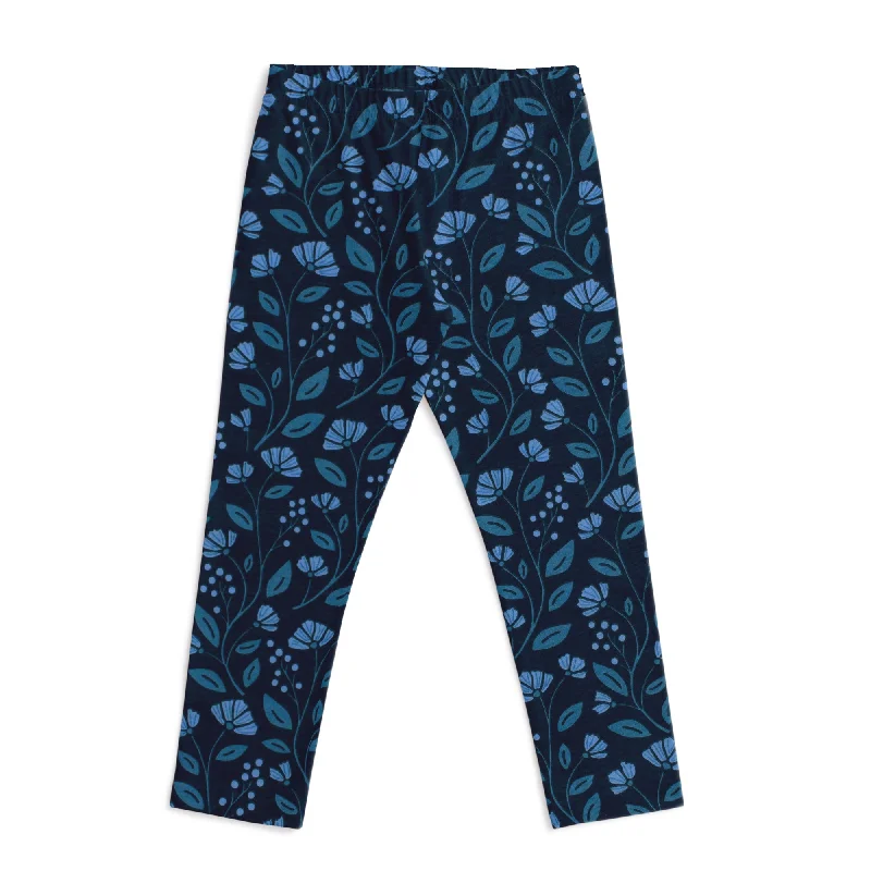 Leggings - Flower Vines Night Sky