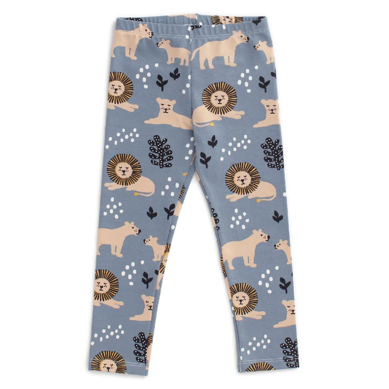 Leggings - Lions Slate Blue