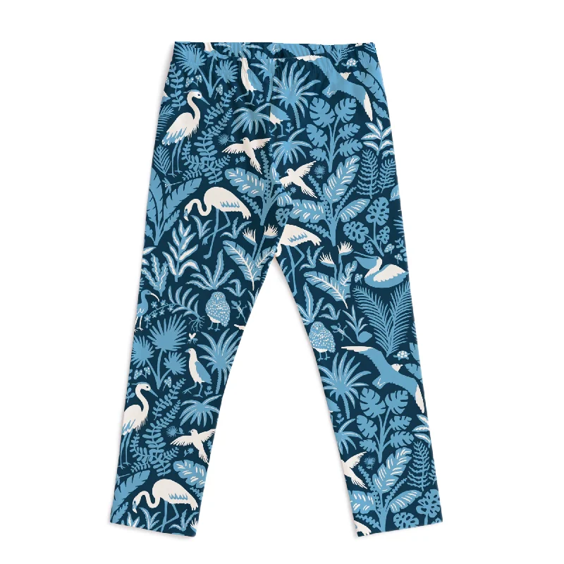 Leggings - Tropical Birds Navy