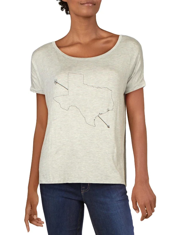 Lone Star Womens Heathered Swing Graphic T-Shirt