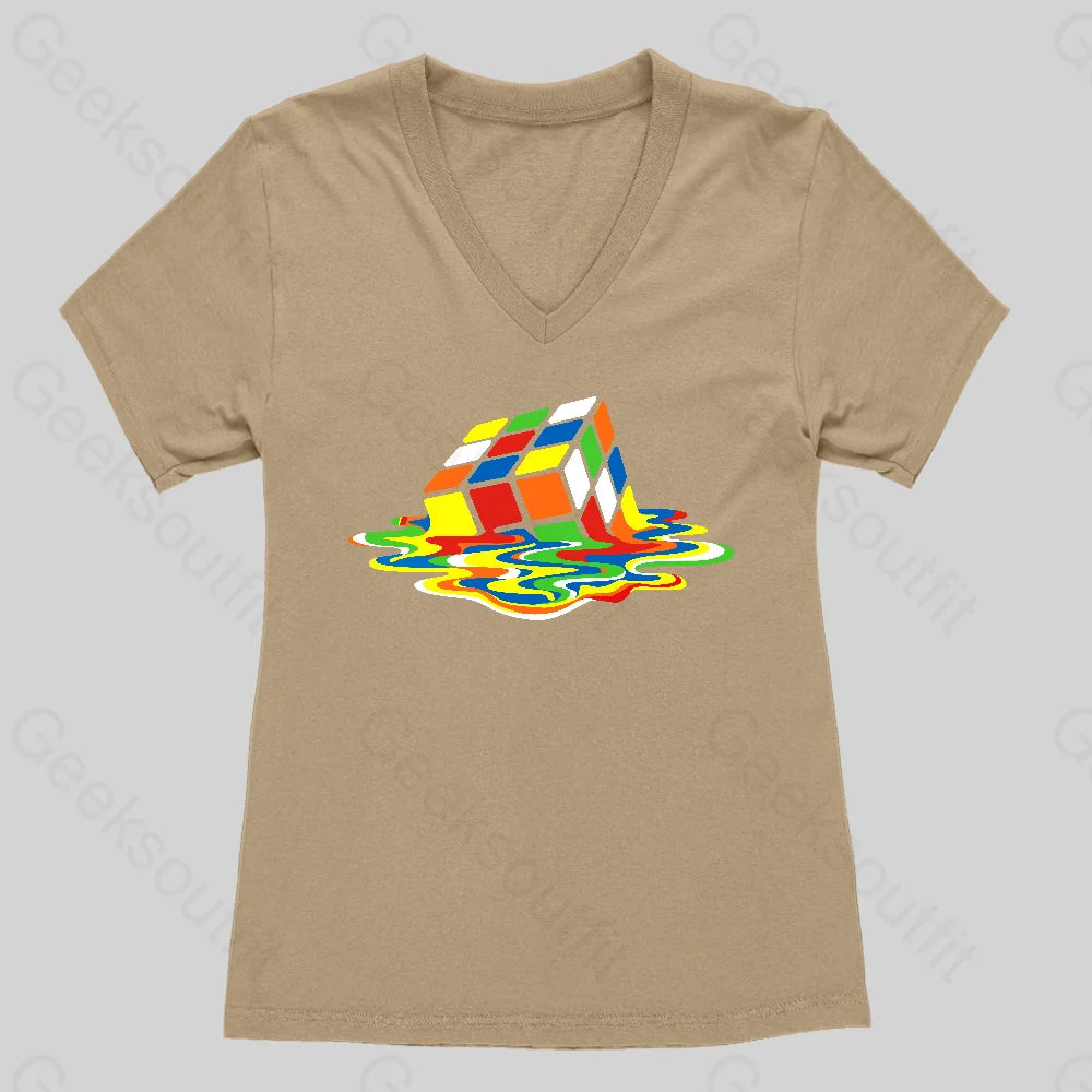 Magic Cube Colourful Women's V-Neck T-shirt