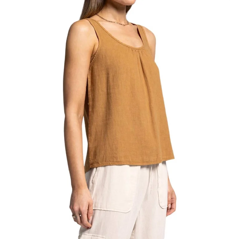 Odie Tank Top In Golden Brown